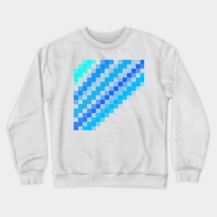 Blue pixel wave Crewneck Sweatshirt